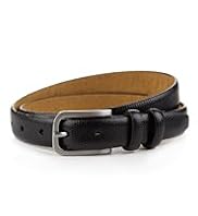 Leather Faux Snakeskin Slim Belt