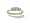 14K Yellow Gold Genuine Round Aquamarine 3-Stone Ring - Size 4