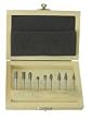 Westward 2LYR4 Carbide Bur Set, Dbl Cut, 1/8 In, 9 Pcs