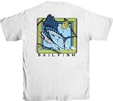Flying Fisherman Native Angler Collection Sailfish Short Sleeve Tee Shirt TP1586 XX Large