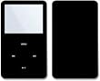 Solid Black - Apple iPod video 30GB/ 60GB/ 80GB Skin Decals - Faceplate Stickers