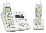 AT&T E2812B 2.4 GHz Digital Caller ID, ITAD, Dual Cordless Handset Bundle White Silver