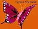 5 Fuchsia Butterfly Cake Embellishment With Rose Swarovski Crystals