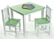 Lipper International 513GR Child's Table and 2-Chair Set, Green and White