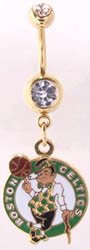 Boston Celtics belly button ring