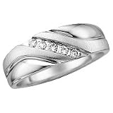 10kt. White Gold, Diamond Wedding Band