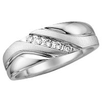 10kt. White Gold, Diamond Wedding Band