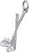 Jewelry : Golf Clubs Charm by Rembrandt Charms