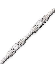 Sterling Silver CZ Bracelet - 7 Inch