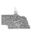 Sterling Silver Nebraska Charm