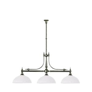 Crystorama Camden 1363-PW Round (27H x 48W) Pool Table 3 Light 300 watt Pendant in Pewter