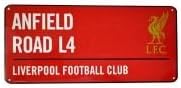 Liverpool FC / Soccer Coloured Metal Street Sign