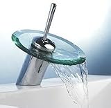 Basin Mixer Tap glass waterfall (1027-1006)