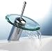 Basin Mixer Tap Taps Glass Waterfall Bathroom Chrome 1027 1006
