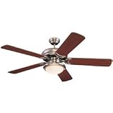 Monte Carlo Fan Brushed Steel Designer Supreme Large Room Ceiling Fan