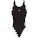 Speedo Girls Endurance Plus Pulseback Junior Swimsuit (Size: 24) (Colour: Black / Ardesia / W