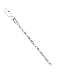 18 Inch Sterling Silver Solid Diamond Cut Wheat Chain