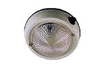 PERKO WHITE EXTERIOR DOME LIGHTBase OD: 6'' / Bulb Watt Supplied: 17 / Max Wattage: 17