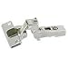 Euro Concealed Cabinet Hinge, Inset, 110 Degree Opening, Nickel