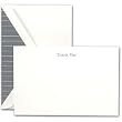Engraved Charcoal Pinstripe Thank You Cards