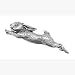 Pewter Pin Badge Animal Country Rabbit