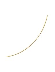 14kt Yellow Gold 18 Inch Diamond Cut Round Omega Necklace with Screw off Lock and Pear Shape Clasp