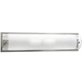 Badezimmerleuchte Spiegelleuchte Edelstahl Glas klar satiniert L�nge 38cm IP23