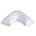 New Softouch Slumberdown V Shaped Luxury support pillow +Free pillow case 100% COTTON-WHITE