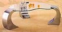 Chrome And Glass Retro Coffee Table