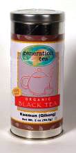 2 oz Keemun Qihong Black Tea in a Galvanized Tin - Organic Black Teas by Generation Tea