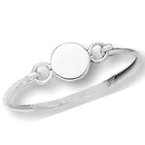 Childs ID Bracelet Engraveable Bangle Round Shape Sterling Silver