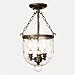 Apothecary - 3 Light Semi Flush Apothecary Foyer Lighting Fixture - Burnished Bronze ...