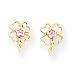 Brand new 14k Two-Tone Polished Floral Post Childrens Earrings on sales
