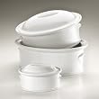 Pillivuyt Oval Casserole with Lid, Large 9.25 x 6.75 Inches, 1.75 Quart