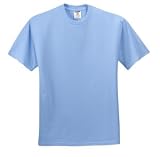 NEW JERZEES - 50/50 Cotton/Poly T-Shirt N.Carolina Blu-3XL