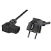 Electronics : Cable avec fiche coudée d\'alimentation secteur prise schuko + NF, 10-16A H05VV-F 3x0.75- 1m80