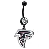 Atlanta Falcons PREMIUM Black Anonized NFL Sexy Belly Navel Ring
