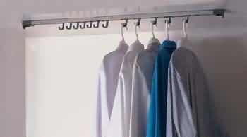 Closet, Closet Organizers Chrome Metal, 48 in. to 80 in. Expandable Closet Trolley