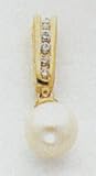 14kt Pearl with Diamonds Pendant - XP249PLAA