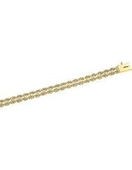 5 mm Solid Double Rope Bracelet 14K Yellow 7 Inch Ch77