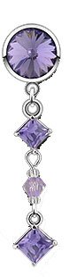 PierceLess belly button ring dangle