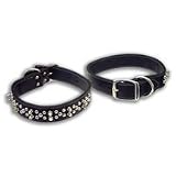 Circle T Double Row Spiked Tanned Collar