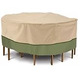 Classic Accessories EcoPatio Collection Round Patio Table and Chair Set Cover (Up to 70D x... by 