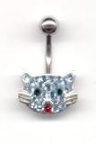 Whiskers Navel Bar in Aqua