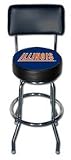 Illinois Fighting Illini Single Rung Vinyl Bar Stool w/Back