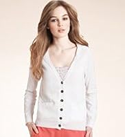 Angel Pure Cotton Grandad Collar Cardigan