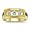 0.72 Ct Tw Mens 3 Diamond Inlaid Created Opal Band in 14K Yellow Gold-3.0