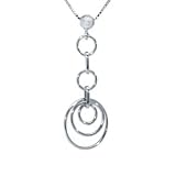 14k White Gold Circle Necklace(16)