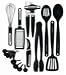 KitchenAid Cook's Series 17-Piece Starter Tool and Gadget Set, Black