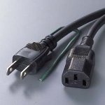 バッファローコクヨサプライ Arvel 電源ケーブル2ピンプラグ3ピンソケット  AE778